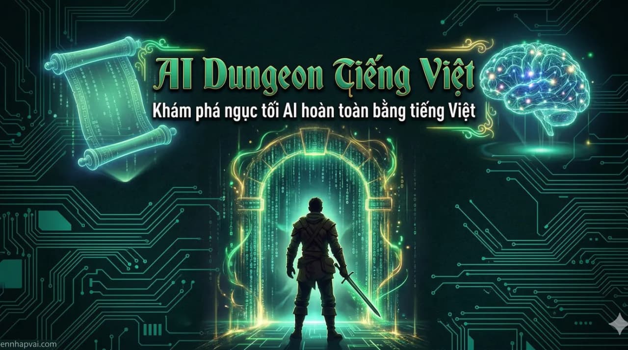 AI Dungeon tiếng Việt — Thay thế tốt nhất 2026 để chơi nhập vai AI bằng tiếng Việt